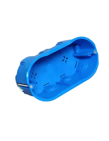 Boîtier d'encastrement Vimar V71614 à 4 modules pour murs clairs, bleu